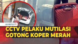 Rekaman CCTV Pelaku Mutilasi Wanita Ngawi Gotong Koper Merah di Hotel Kediri