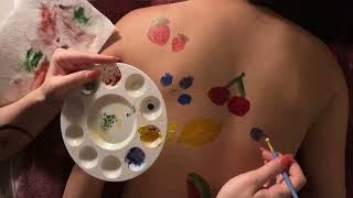 Real Person ASMR - Painting on Sarahs Back 