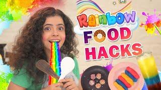  *VIRAL* RAINBOW *FOOD HACKS*  | Shahi Tukda, Thandai Laddoo, OreoMalpua,Mocktail|Munna Unplugged