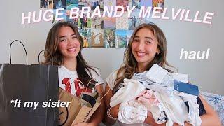 HUGE BRANDY MELVILLE CLOTHING HAUL*with my sister!!