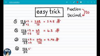 Fraction to decimal (easy trick) | extramaths.net