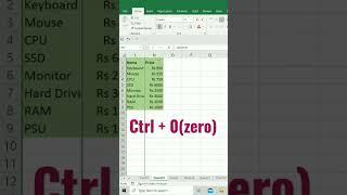 Hide column in excel #excelvideo #excel #trick #shortvideo #microsoftexcel #video #hide #column #1k