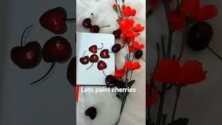 super easy paintings cherries #art #painting #cherry #food