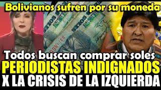 bolivianos indignados x su moneda devaluada, buscan comprar soles, pero peruanos rechazan su moneda