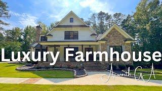 Inside a luxury farmhouse in Acworth, GA on ~1.86 acres for sale | Must See Contemporary Home Tour