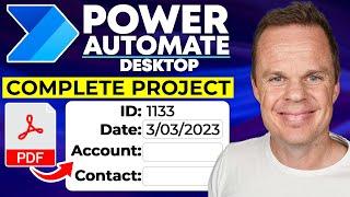 Power Automate Desktop: PDF Extraction and Application Entry