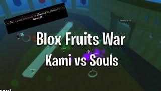 Kami Clan vs Souls Of The Silenced ┃Blox Fruits War 3v3