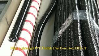 Black Lightweight PVC Flexible Duct Hose From Ecoosi Industrial Co., Ltd.