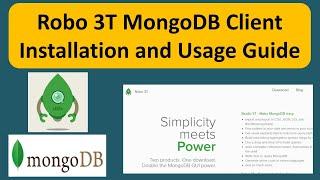 Robo 3T MongoDB Client Installation and Usage Guide | MongoDB Tutorial for Beginners