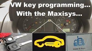 VW Polo 2002 immo key programming using MaxiSys.