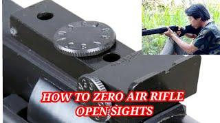 Explaining step by step How to zero air rifle with Iron/open sights.Very Impt video for beginners