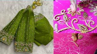 Beautiful & Heavy Aari Work || Step By Step Stitching || Nehar Maggam Work