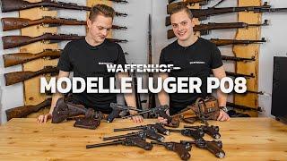 Modelle Luger P08 - Schusstest mit Anschlagkasten