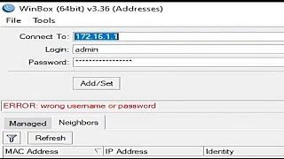 How to Recover MikroTik Login and Password due to Forgotten