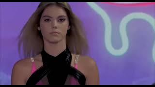 Pink swimwear catwalk show Miami beach 2022