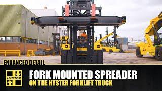 Forklift Truck with Fork Mounted Spreader – Hyster® Special Truck Engineering