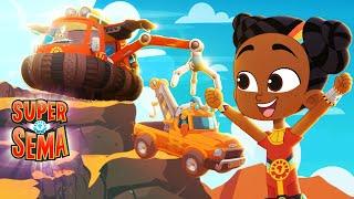 No Roads, No Rules!  'DUNIA RACE' | Super Sema | Cartoons for Kids