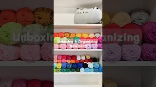 New yarn just arrived! Unboxing & organizing — pure joy for yarn lovers!#yarnaddict #organizing
