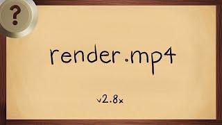 Export to Video Format in Blender