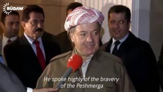 President Barzani talks to Rudaw before holding joint press conference with Francois Hollande