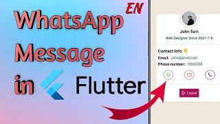 Flutter 2.2, Send WhatsApp message to a any number