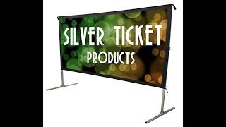 STO 169125 Silver Ticket Products Indoor Outdoor Projection Screen Movie Night Outdoor Theater 125"