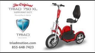 Electric 3 Wheel Scooter for Adults Triad 750 XL