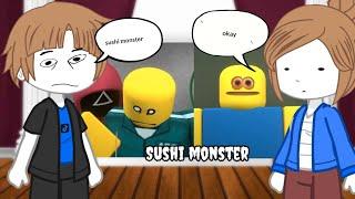 Roblox react to sushi monster Roblox animation by Hawksrbx ll nagumo gc