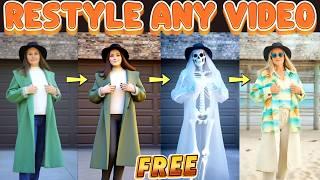 Unlimited Free  Restyle Your Video – Change Characters, Outfits & Backgrounds | AI Video Generator