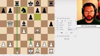 Играю со Stockfish, 5 уровень сложности.  Разменный вариант Славянской защиты