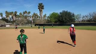 ESO 10u Heart Breakers. Samantha Tapia batting a double.