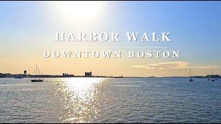 [4K] Morning Harbor Walk: Downtown Boston - 4K Scenic City Walking Tour with Binaural 