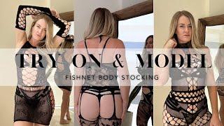 Try On Haul: Modeling Black Fishnet Body Stockings