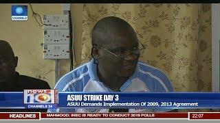 News@10: ASUU Demands Implementation Of 2009, 2013 Agreement 16/08/17 Pt 1