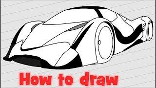 How to draw Devel Sixteen Hypercar