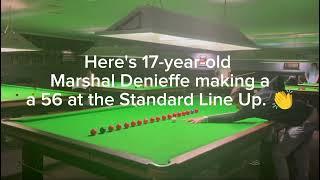 CLASSY 56 FROM MARSHAL - Cuestars U21 Marshal Denieffe does Standard Line Up break for challenge 