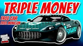 TRIPLE Money, FREE Car, FREE Minigun | Gta 5 Online Weekly Update