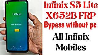 Infinix S5 Lite (X652b) FRP Google Account bypass without PC 2023