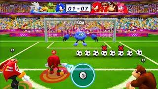 Mario and Sonic at the Olympic Games Tokyo 2012 – Knuckles vs Sonic & Wario Football Battle!