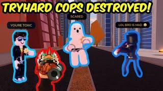 COPS TRYS ARRESTING ME BUT I DESTROYED THEM! | Roblox Jailbreak