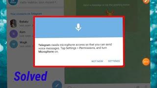 Telegram needs microphone access so that you can send voice messages. Tap Settings Permissions Fix