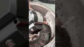 How to clean -tire internal by our 300w  pulse Laser cleaning machine #cleaningmachine#Tirecleaning