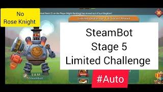 Steambot Stage 5 Auto | Without Rose Knight | F2P Hero's | LordsMobile | MG TRAP