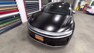 Lucid Air protected in Xpel Stealth on Gloss Black Factory paint!