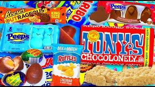 Lots of Candies Snack Opening 101 Chocolate Candy Bars Chips Reese's Chocolate Eggs Marshmallow Food