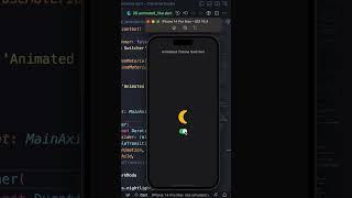 Flutter Animated theme switcher  #dart #flutter #fluttercoding #flutterdev #shorts #tranding