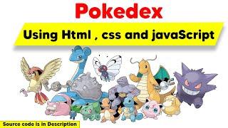 Pokedex - Web app Build using HTML CSS and JS #pokedex #webdevelopmentforbeginners