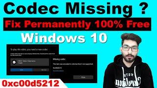 0xc00d5212 error windows 10 | this item was encoded in a format that's not supported 0xc00d5212