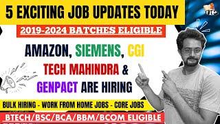 5 Exciting FLM Job Notifications - Amazon, Siemens, CGI, Tech Mahindra & Genpact Hiring | FLM