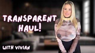 Try-On Haul At The Mall 2024 | 4K TRANSPARENT MICRO BIKINI COVER-UP Try on HAUL!  Kelsey